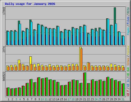 Daily usage for January 2026