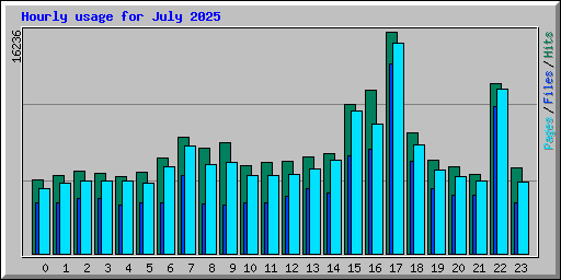 Hourly usage for July 2025