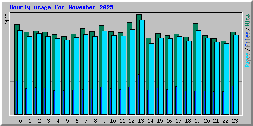 Hourly usage for November 2025